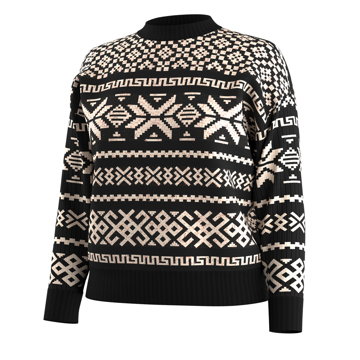 Women's Edgewood Heritage Crew Sweater Black - ver - 3