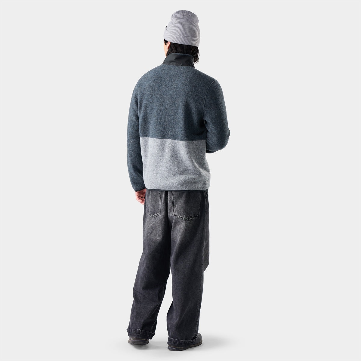 Men's Second Cut™ Fleece Jacket Light Gray-Deep Navy - ver - 2
