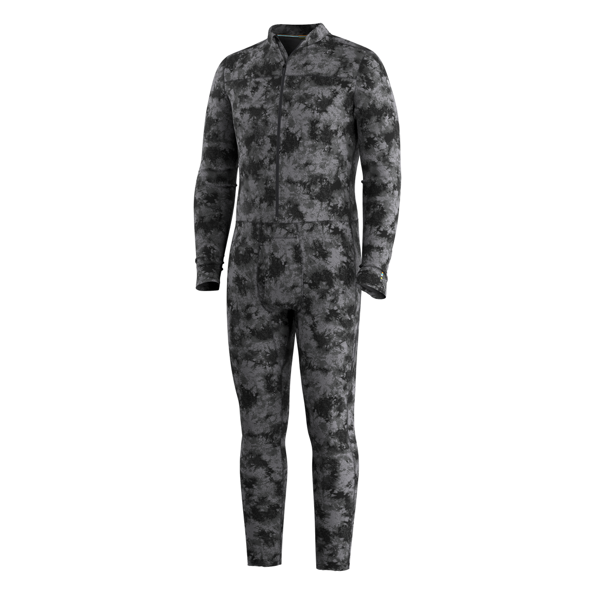 Men's Classic Thermal Merino Base Layer One Piece Black Tie Dye - ver - 4