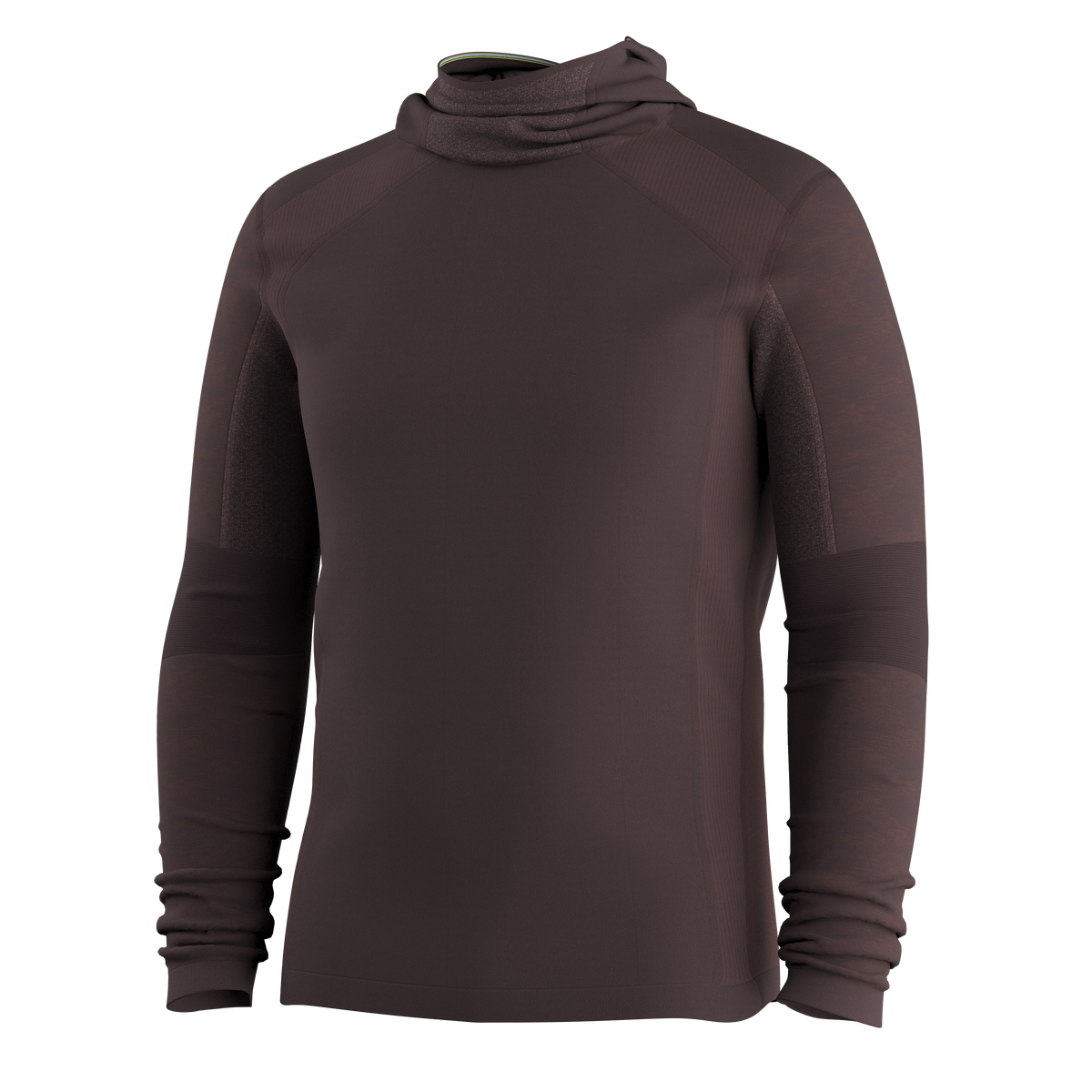 Men's Intraknit™ Thermal Merino Base Layer Hoodie Dark Mink-Burnt Sienna - ver - 6