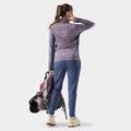 Women's Classic Thermal Merino Mock Neck Nightfall Linear Peaks - ver - 2