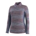 Women's Classic Thermal Merino Mock Neck Nightfall Linear Peaks - ver - 3