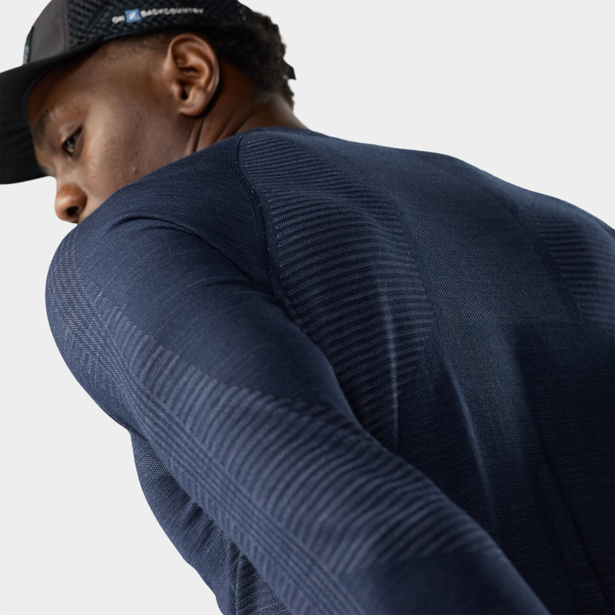 Men's Intraknit™ Seamless Long Sleeve Deep Navy - ver - 3