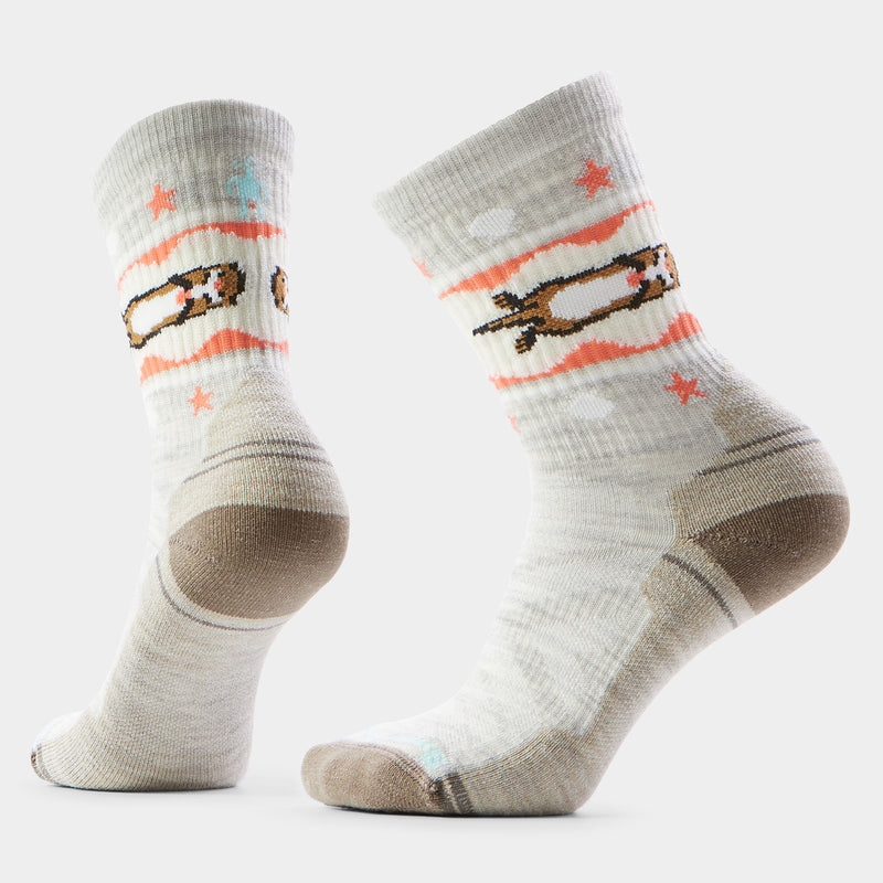 Women's Hike Otter Float Crew Socks - Ash / L