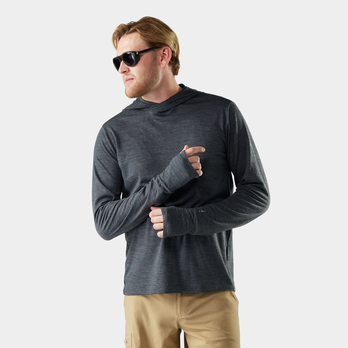 Haut à capuchon solaire en mérinos pour hommes  - voir - 1