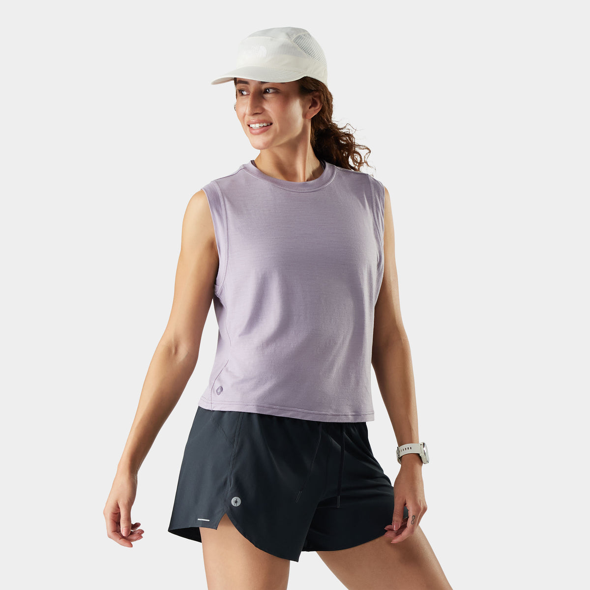 Women's Active Ultralite Crop Tank Purple Storm - ver - 1