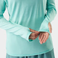 Women's Active Mesh Hoodie Pacific Blue - ver - 3