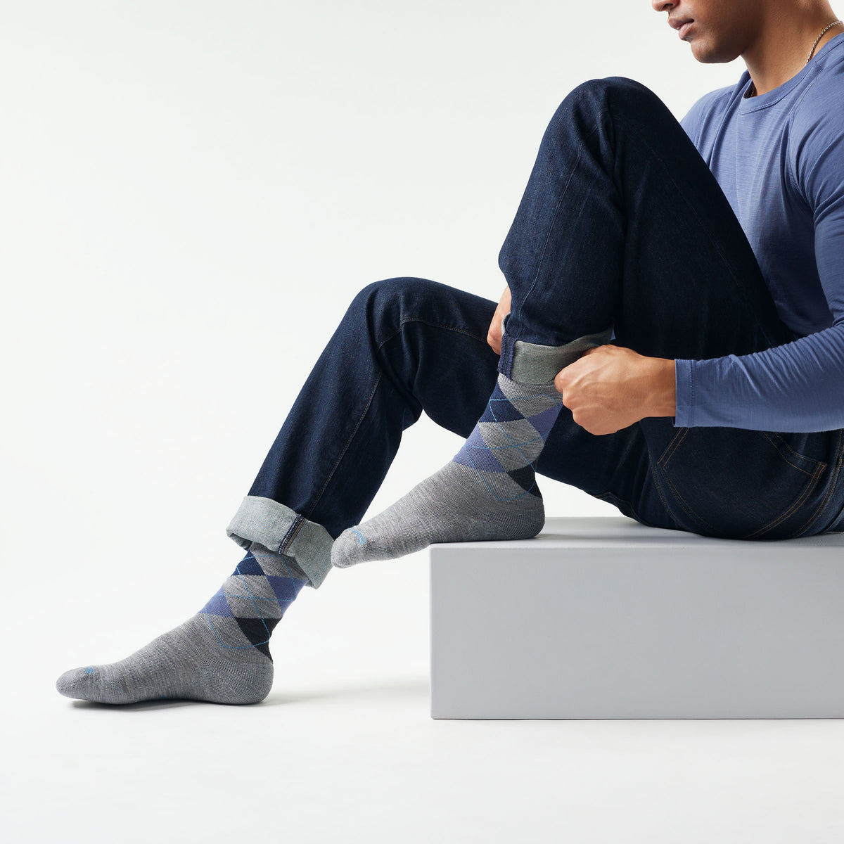 Everyday Diamond Jim Argyle Crew Socks Trio Gift Box Multicolor - ver - 5