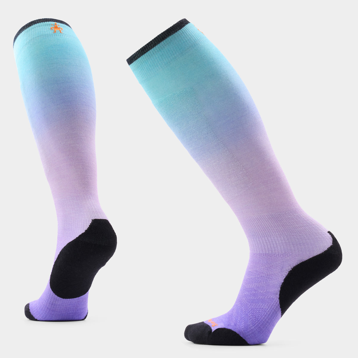 Women's Ski Ombre Print Over the Calf Socks Purple Dawn - ver - 1