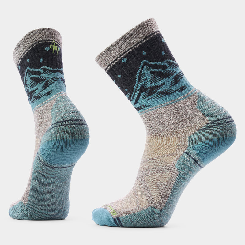 Hike Valley View Crew Socks - Taupe-Natural Marl / L