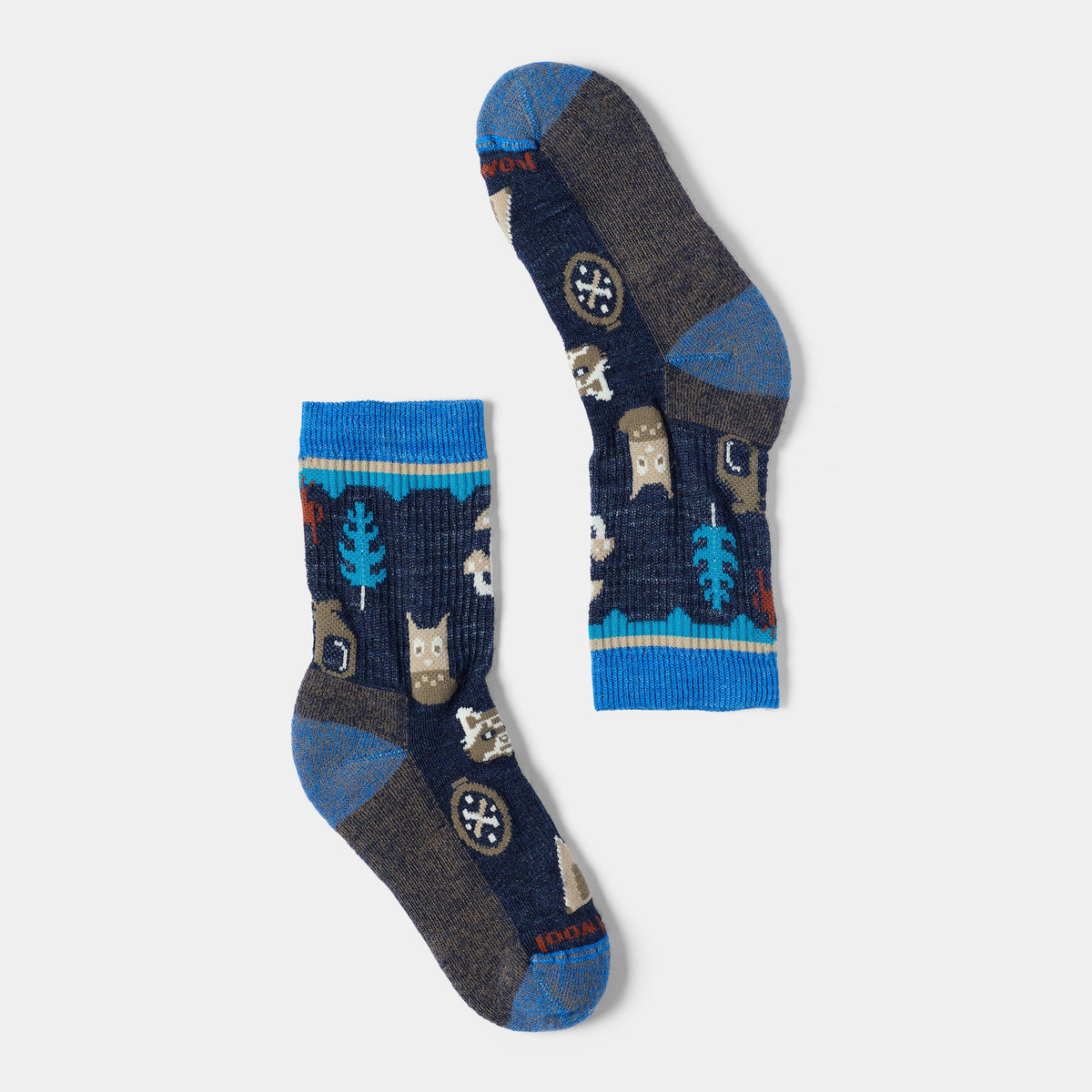 Kids' Hike Critter Cache Crew Socks Deep Navy - ver - 1