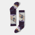 Kids' Wintersport Gondola Games Over the Calf Socks Purple Iris - ver - 1