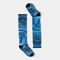 Junior Ski Storm Peak Print Over the Calf Socks Nightfall Blue - ver - 1