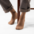 Everyday Basketweave Crew Socks Mocha - ver - 2