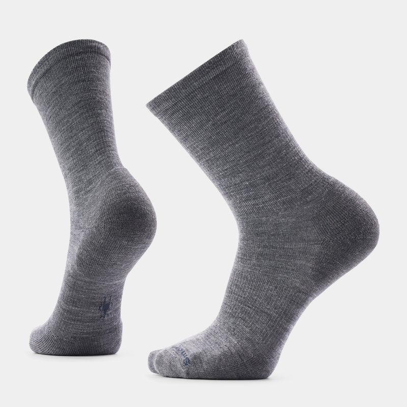 Everyday Solid Rib Crew Socks - Medium Gray / L