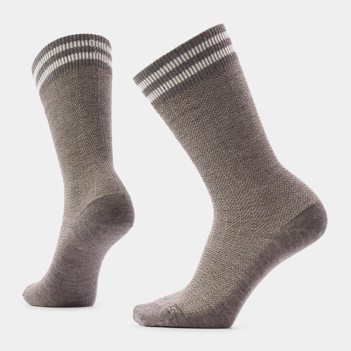Women's Everyday Courtside Texture Tall Crew Socks Taupe - ver - 1