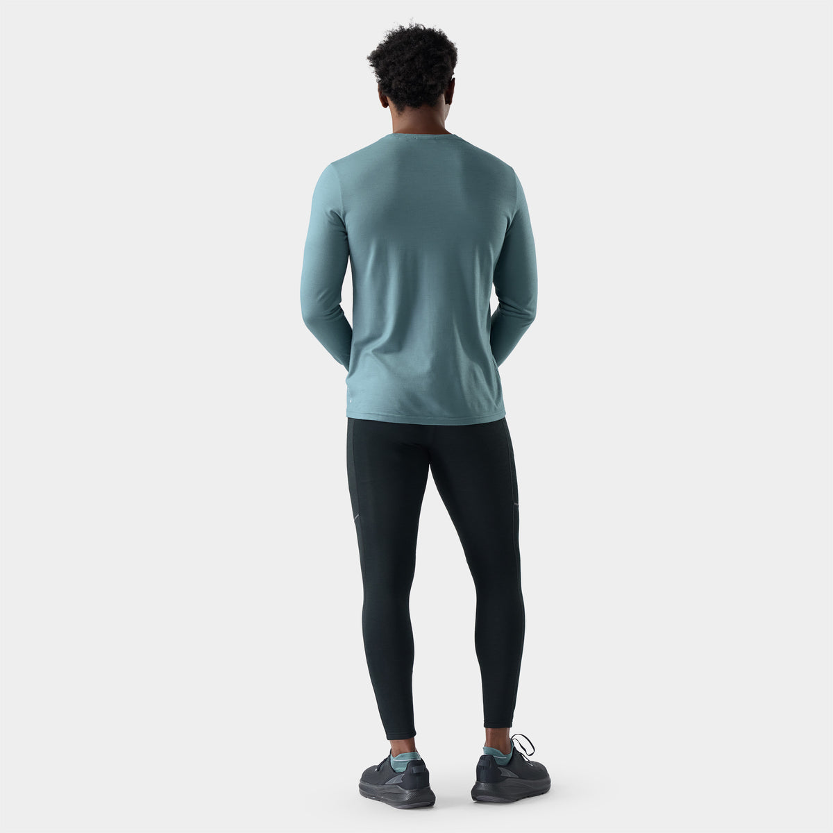 Men's Wander Valley Active Long Sleeve Graphic Tee Dusty Teal - ver - 2