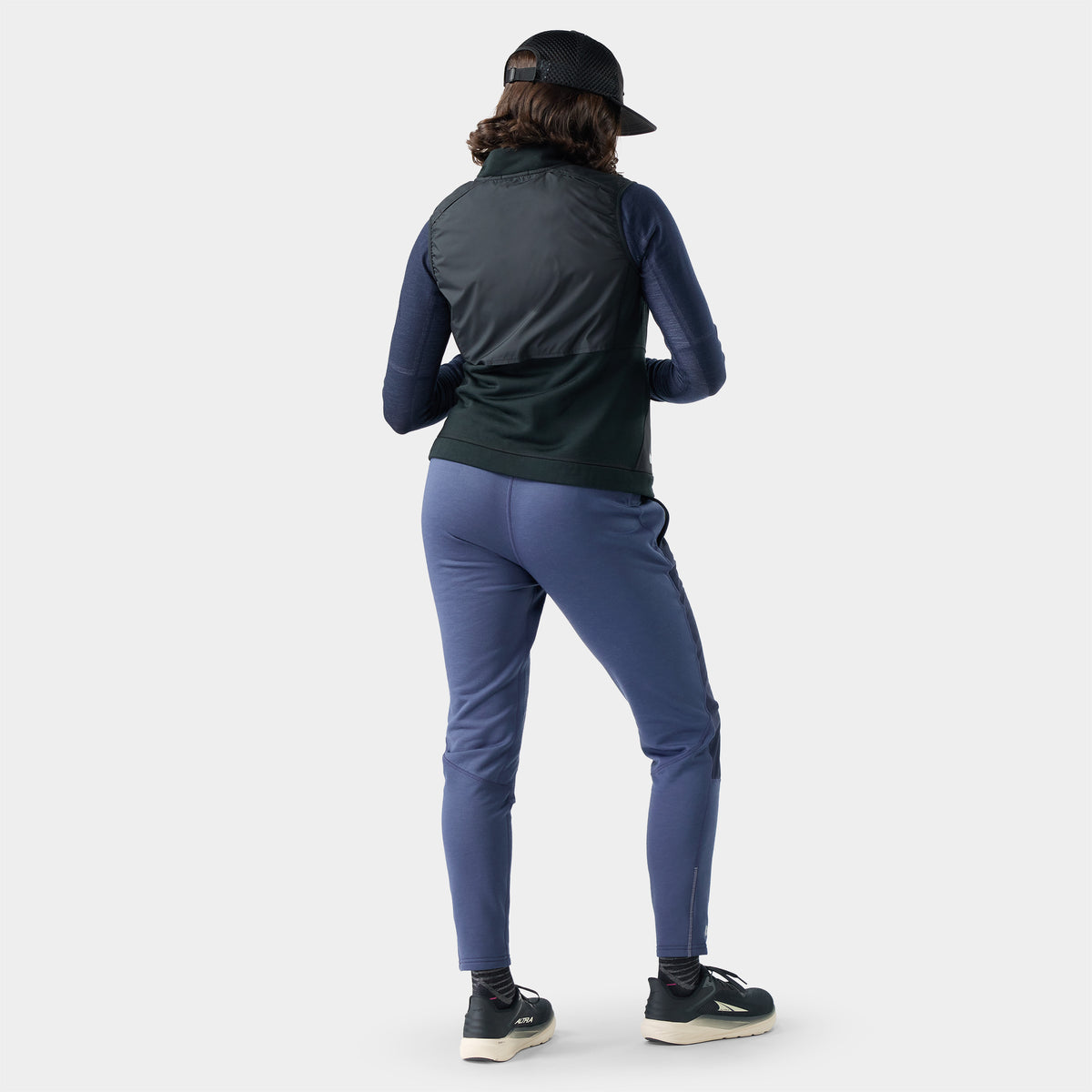 Women's Active Fleece Wind Pant Nightfall Blue-Deep Navy - 2