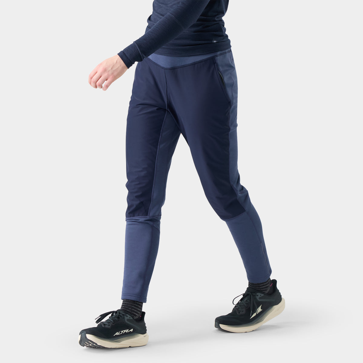 Women's Active Fleece Wind Pant Nightfall Blue-Deep Navy - 1