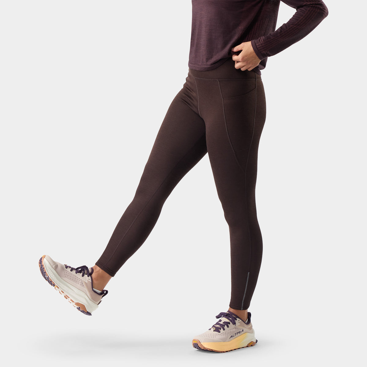 Women's Active Fleece Tight Mink - ver - 1