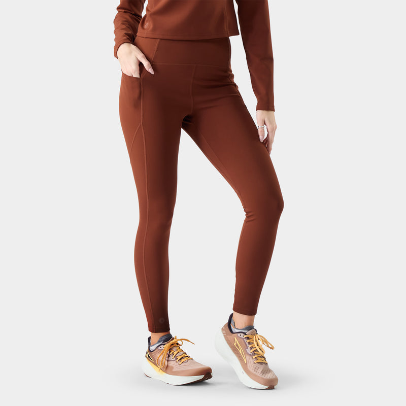 Women's Active Merino Movement Tight - Burnt Sienna / XS