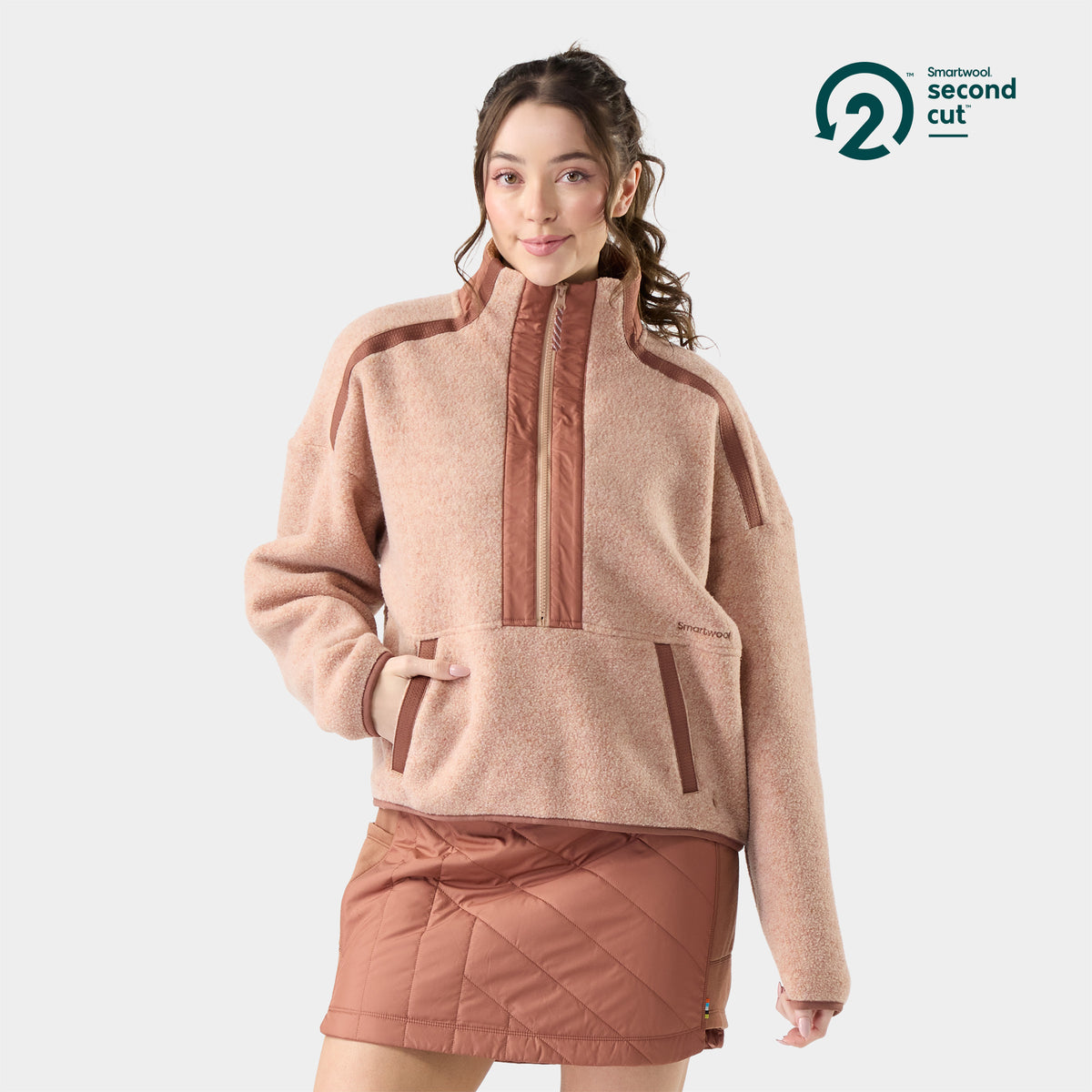 Haut en molleton Second Cut™ à demi-glissière pour femmes  - voir - 1