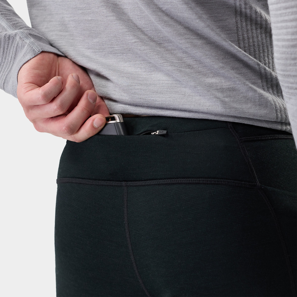 Men's Active Fleece Tight Black - ver - 4