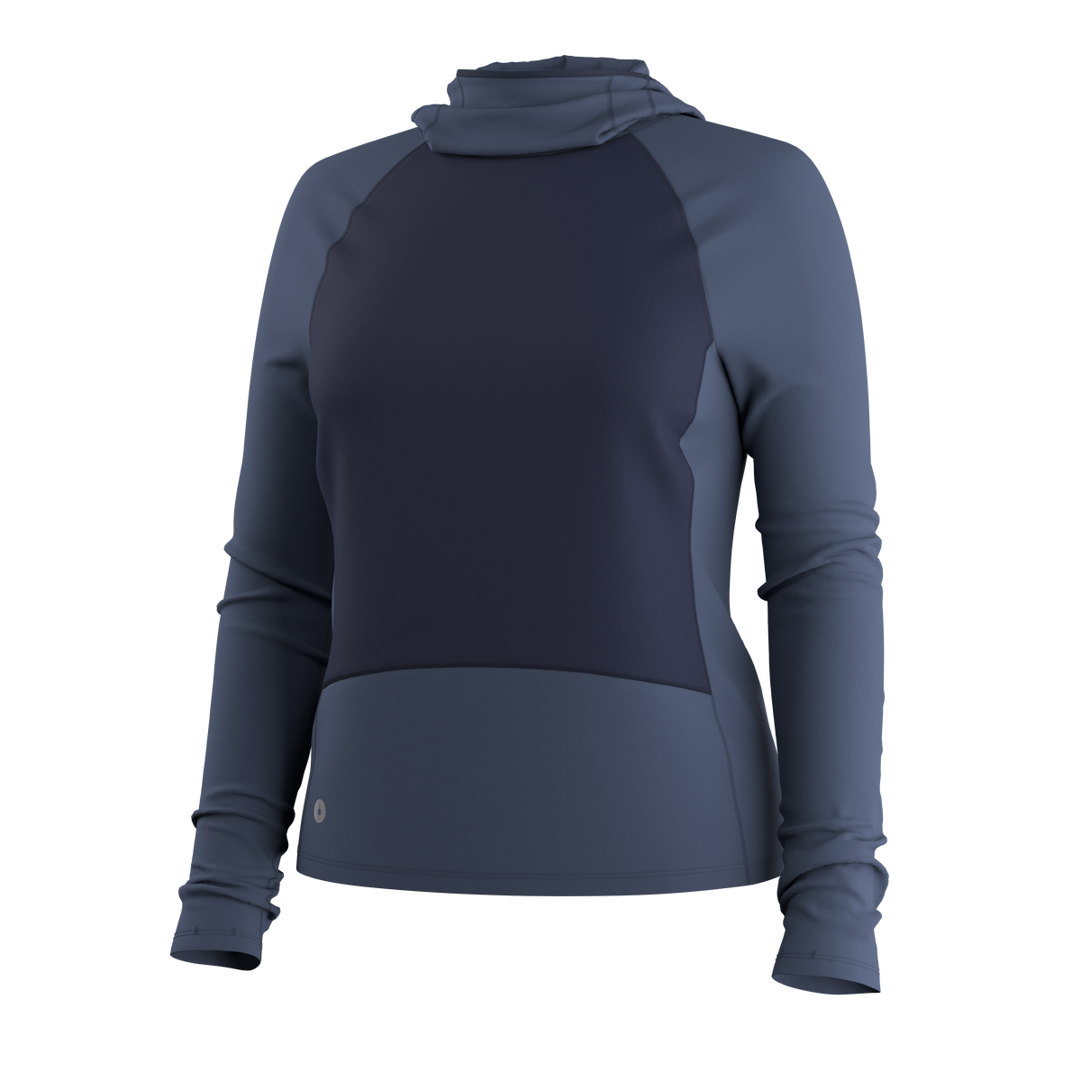Women's Active Fleece Wind Hoodie Nightfall Blue-Deep Navy - ver - 6