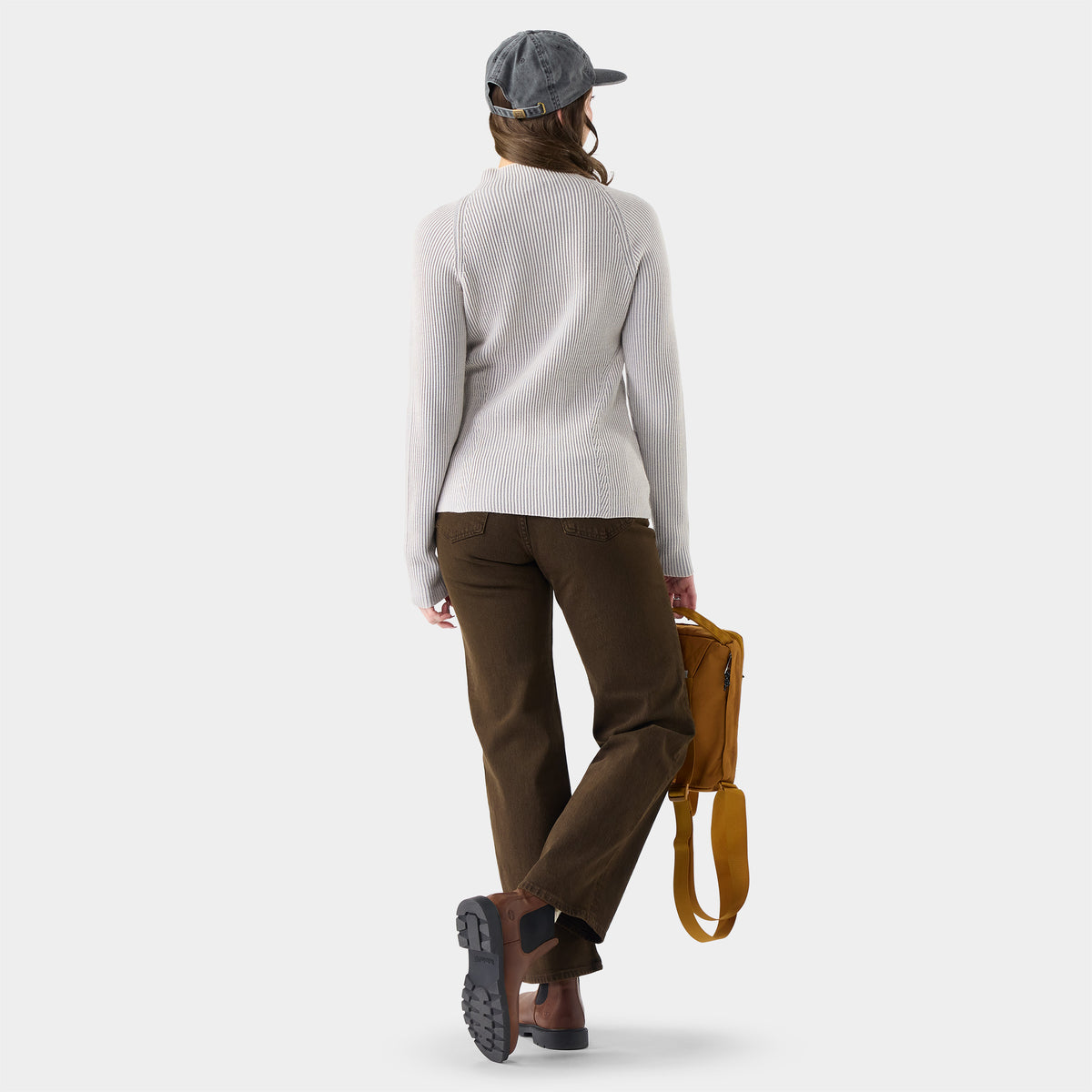 Women's Summit Funnel Neck Sweater White - ver - 2