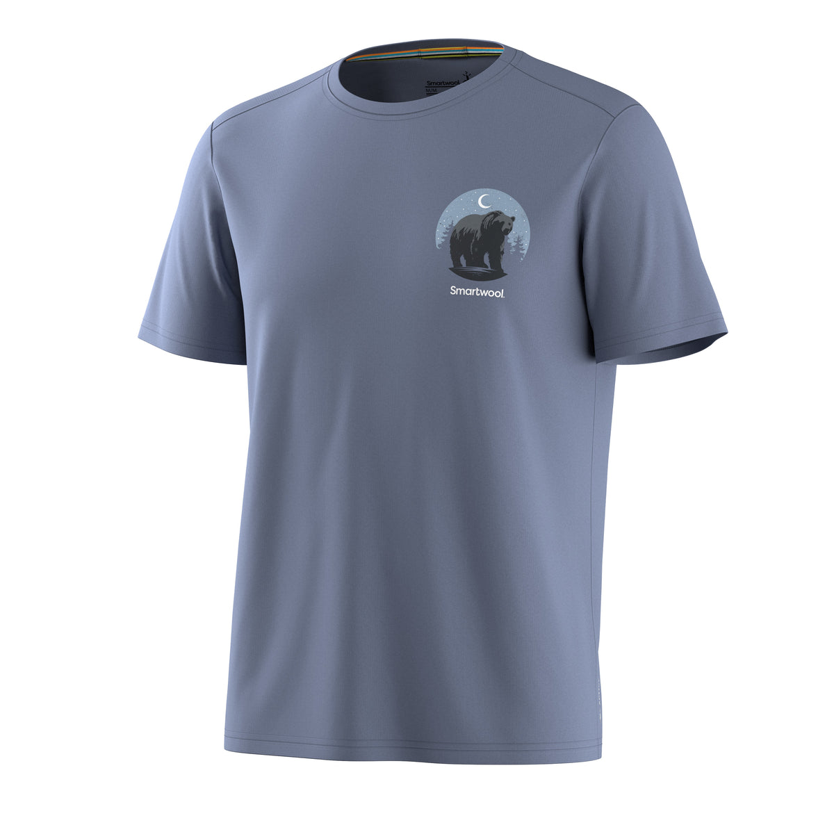 Men's Lunar Bear Active Short Sleeve Graphic Tee Nightfall Blue - ver - 2