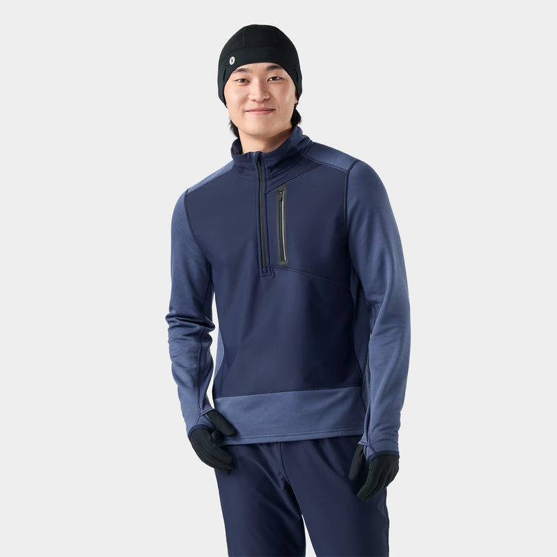 Men's Active Fleece Wind 1/2 Zip - Deep Navy / S