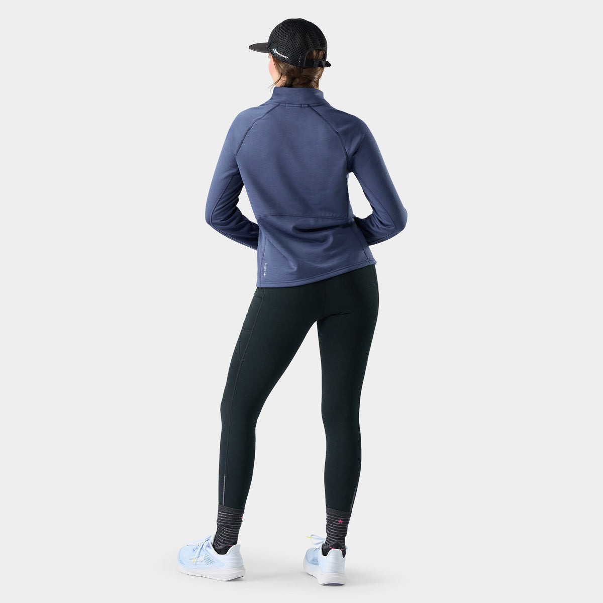 Women's Active Fleece Wind 1/2 Zip Nightfall Blue-Deep Navy - ver - 2