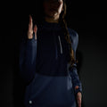Women's Active Fleece Wind 1/2 Zip Nightfall Blue-Deep Navy - ver - 4