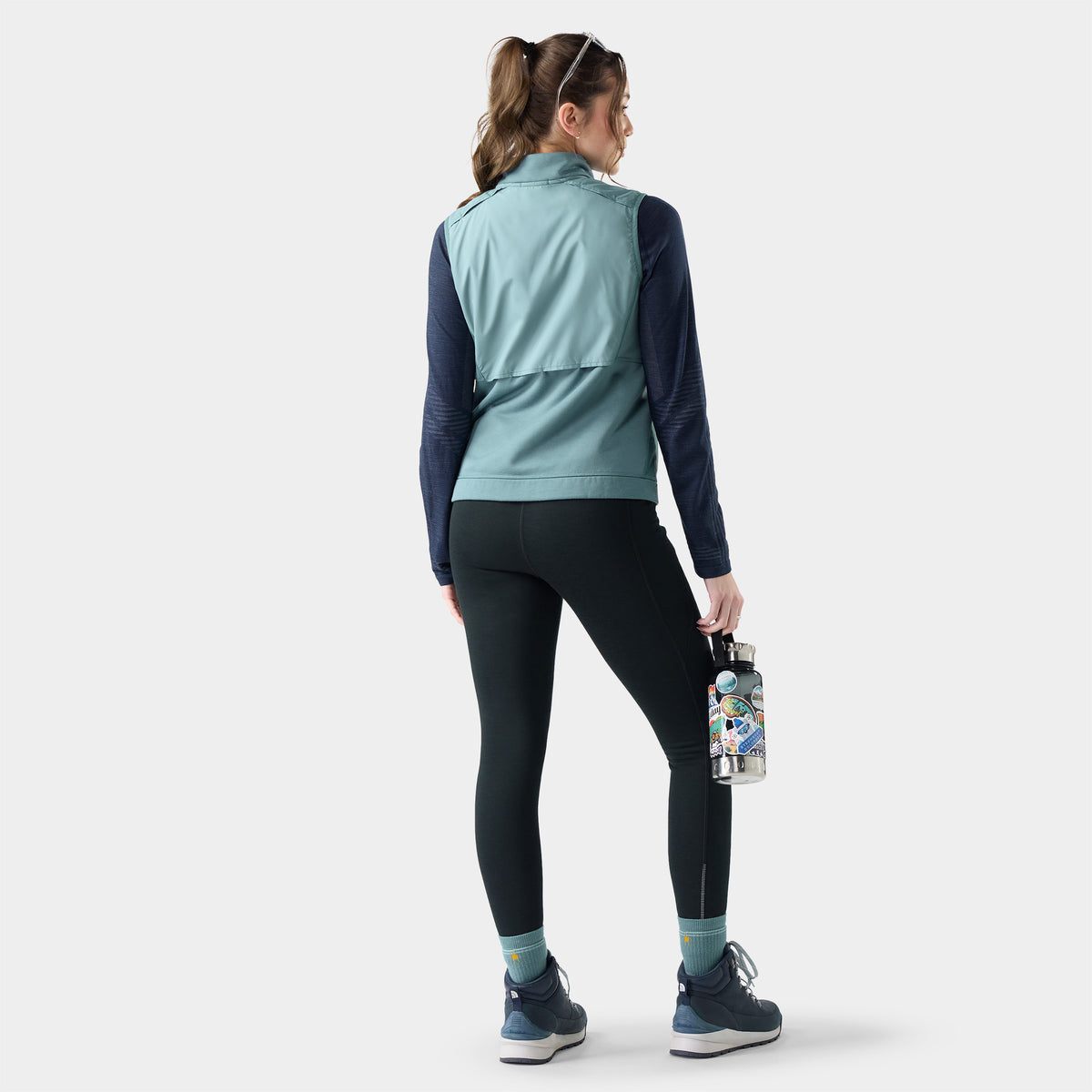 Women's Active Fleece Wind Insulated Vest Dusty Teal - 2