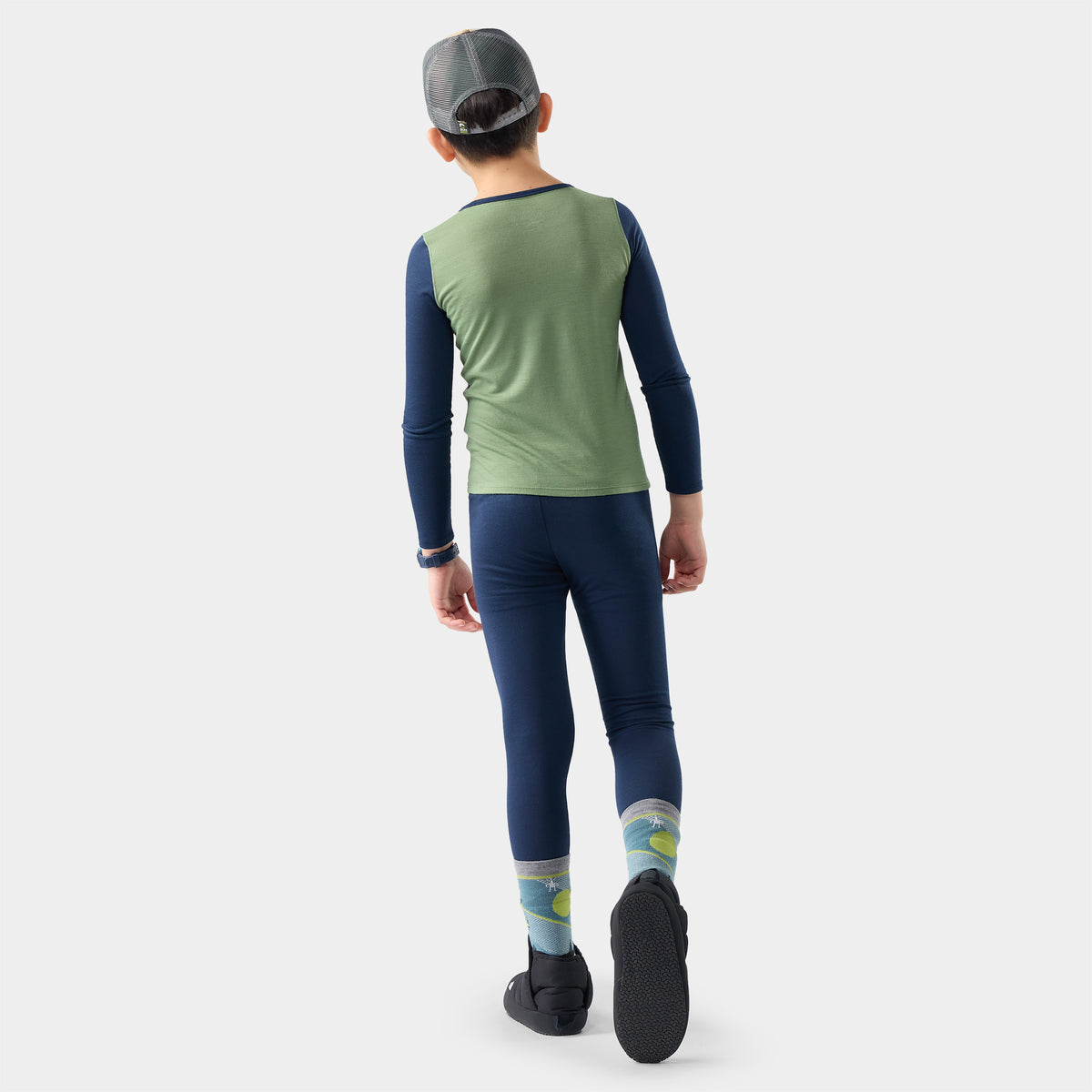 Haut de base à encolure ronde classique en mélange de mérinos pour enfants  - voir - 2