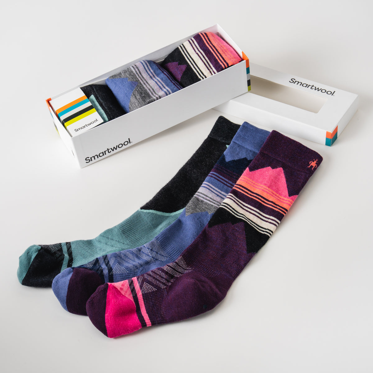 Boîte cadeau trio de chaussettes de ski sous-genou pour femmes  - voir - 1