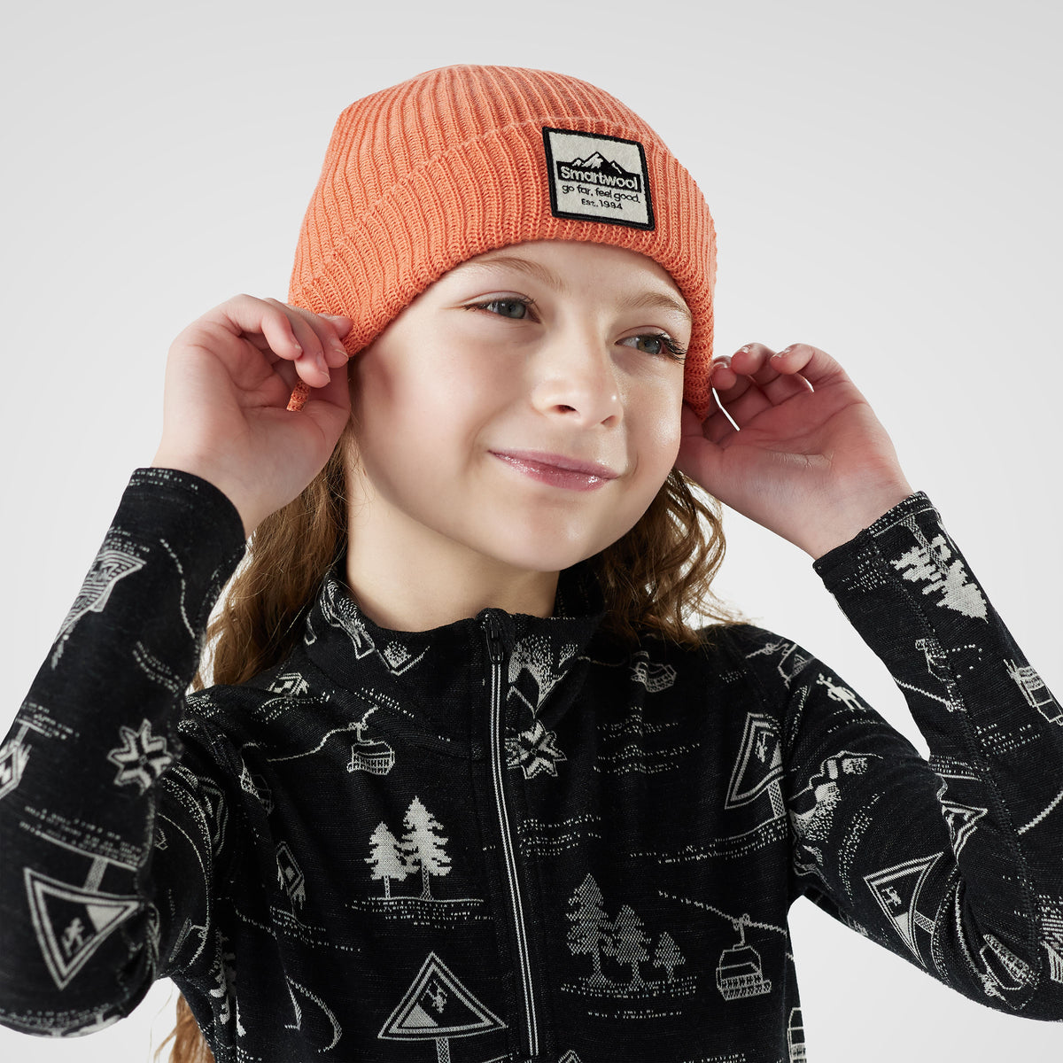 Kids' Smartwool Patch Beanie Terracotta - ver - 1