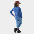 Kids' Classic Thermal Merino Base Layer Crew Royal Indigo - ver - 2