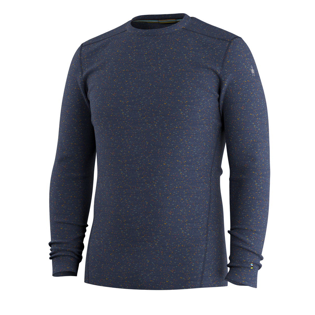 Men's Classic Thermal Merino Base Layer Crew Deep Navy Donegal - 3