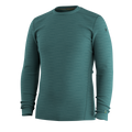 Men's Classic Thermal Merino Base Layer Crew Dark Teal Heather - ver - 3