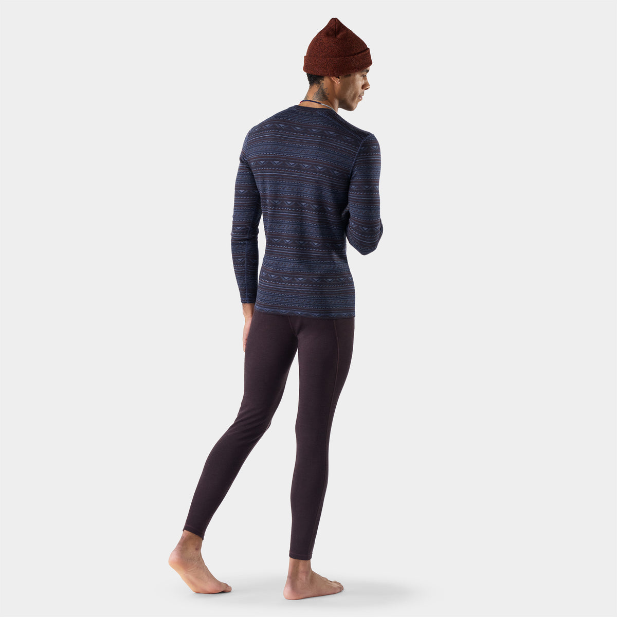 Men's Classic Thermal Merino Base Layer Bottom Mink Heather - ver - 2