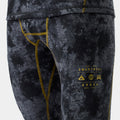 Men's Classic Thermal Merino Base Layer 3/4 Bottom Black Tie Dye-Honey Gold - ver - 3