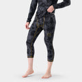 Men's Classic Thermal Merino Base Layer 3/4 Bottom Black Tie Dye-Honey Gold - ver - 1