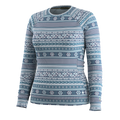 Women's Classic Thermal Merino Base Layer Crew Nightfall Fair Isle Fun - ver - 4