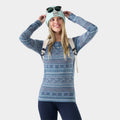 Women's Classic Thermal Merino Base Layer Crew Nightfall Fair Isle Fun - ver - 1