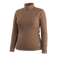 Women's Thermal Merino Rib Turtleneck Mocha Heather - ver - 3