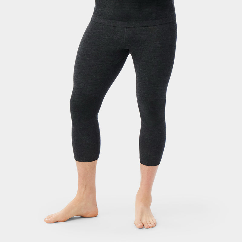 Men's Intraknit™ Thermal Merino Base Layer 3/4 Bottom - Charcoal Heather-Black / L