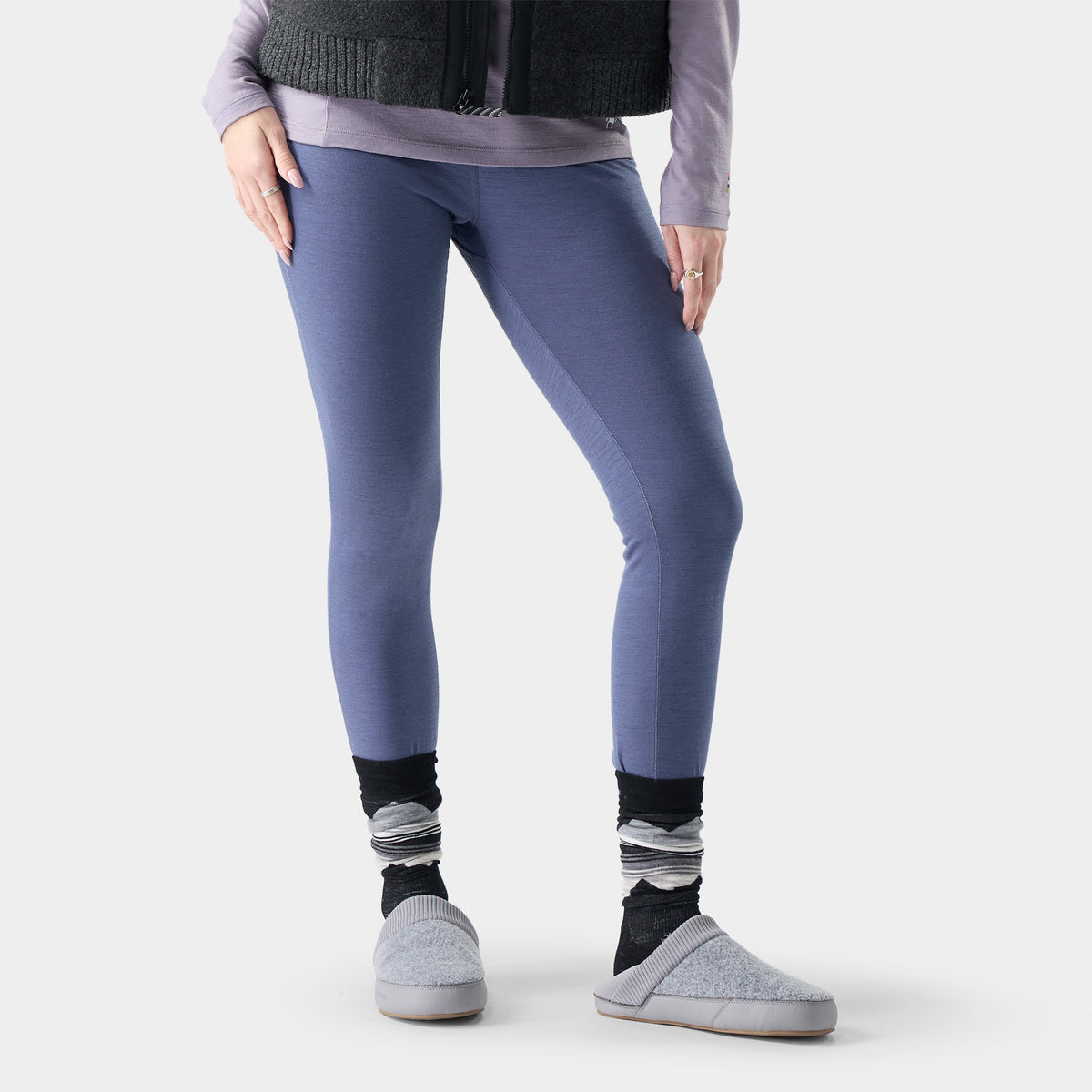 Women's Classic All-Season Merino Base Layer Bottom Nightfall Blue - ver - 1