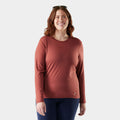 Women's Classic All-Season Merino Base Layer Crew Plus Burnt Sienna - ver - 1