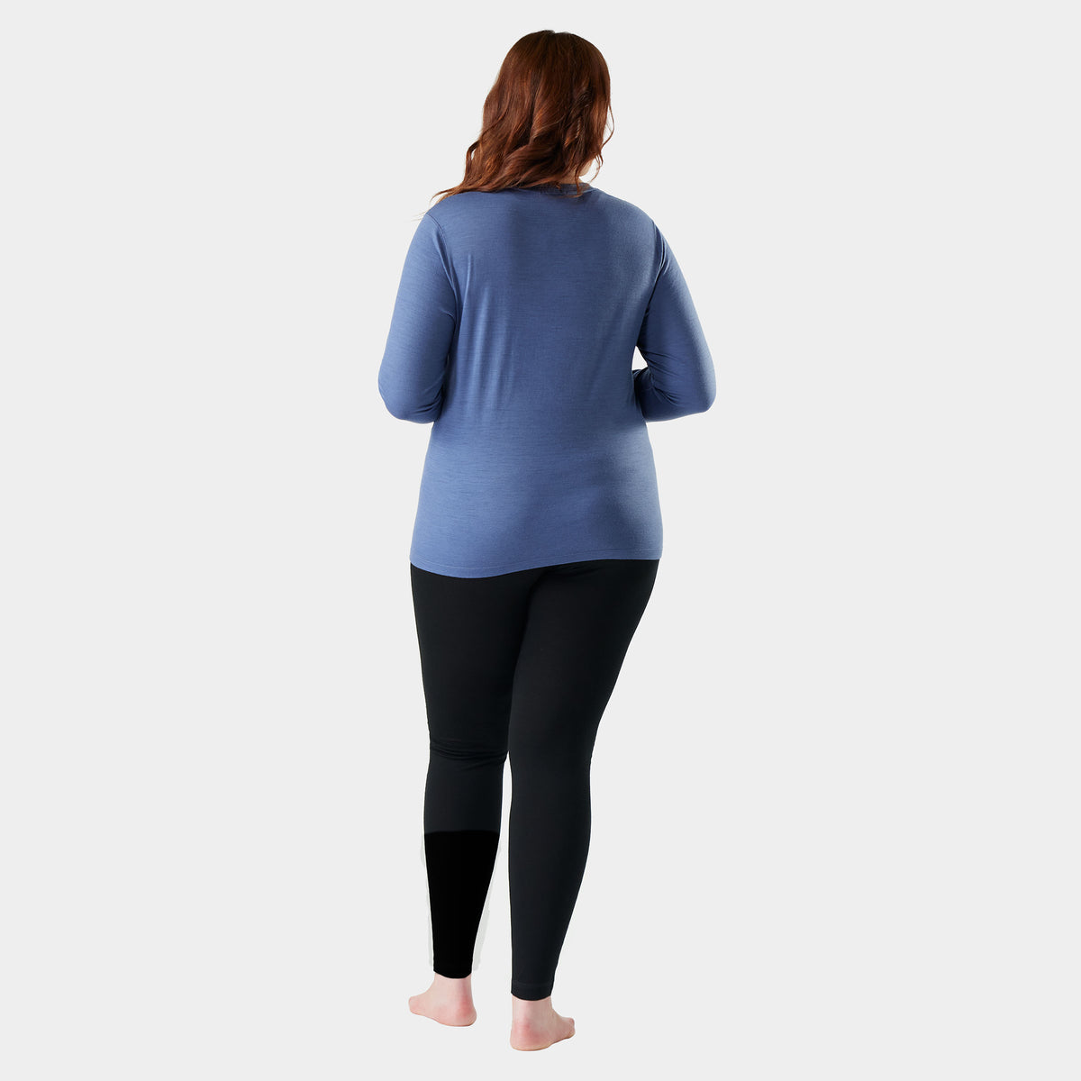 Women's Classic All-Season Merino Base Layer Crew Plus Nightfall Blue - ver - 2
